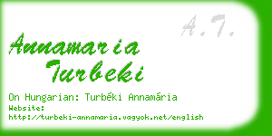 annamaria turbeki business card